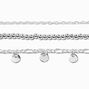 Icing Recycled Jewelry Silver-tone Disc Charm Bracelet Set - 3 Pack,