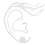 White Pearl Fireball Stud Earrings,