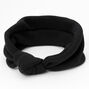 Ribbed Knotted Headwrap - Black,