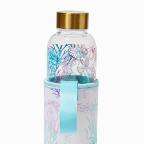 Under the Sea Glass Water Bottle with Pouch,