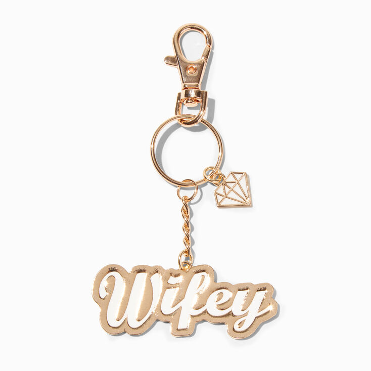 Gold &#39;Wifey&#39; Keychain,