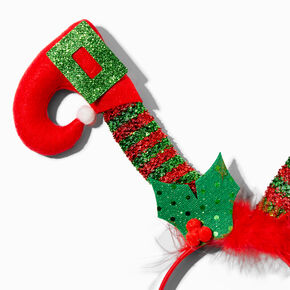 Christmas Glitter Elf Legs Headband,