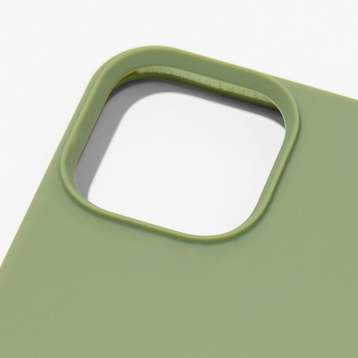 Solid Sage Green Silicone Phone Case - Fits iPhone&reg; 13 Pro Max,