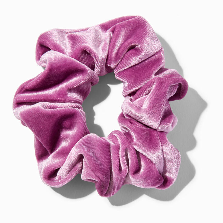 Orchid Purple Medium Velvet Hair Scrunchie,