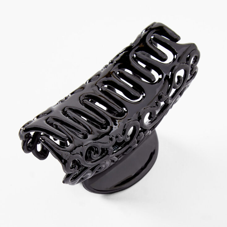 Black Filigree Scroll Hair Claw,