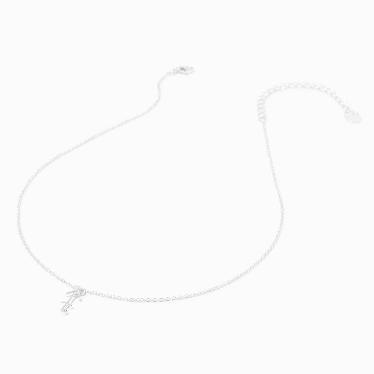 Silver Zodiac Embellished Pendant Necklace - Sagittarius,
