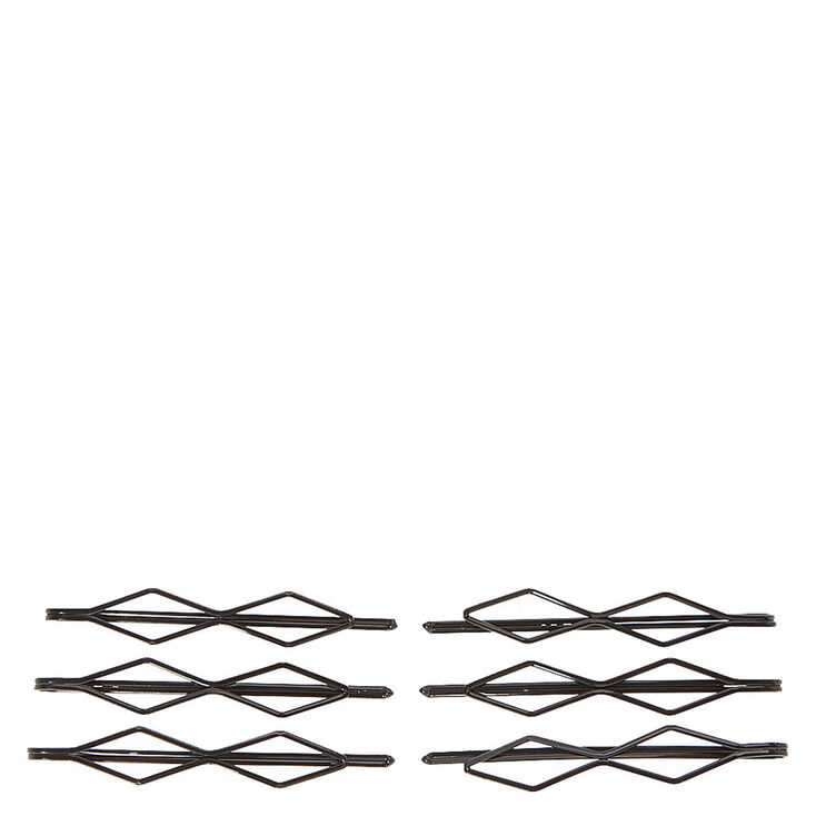 Black Double Diamond Bobby Pins,