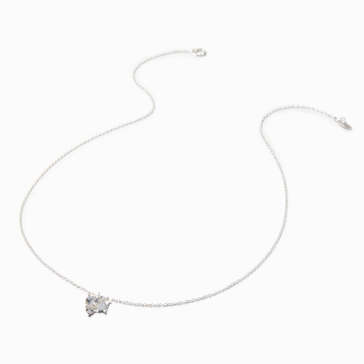 B&#39;Loved by Icing Sterling Silver Cubic Zirconia Cluster Pendant Necklace,