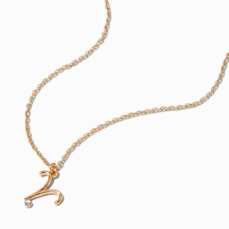 Gold Zodiac Symbol Pendant Necklace - Aries,