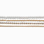 Gold-tone Mixed Chain Pearl Multi-Strand Bracelet,