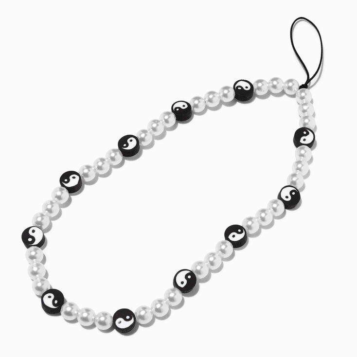 Yin Yang Beaded Phone Wrist Strap,