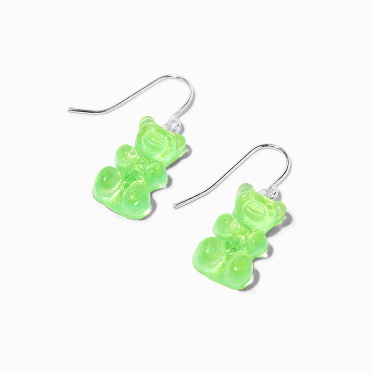 Green Gummy Bear 0.5&quot; Drop Earrings,
