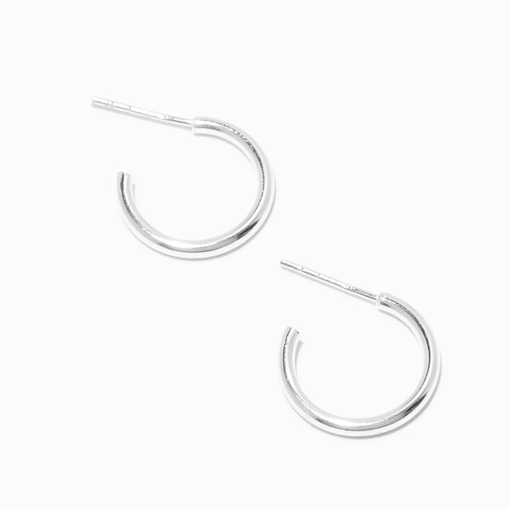 Icing Sterling Silver 13mm Hinge Thick Hoop Earrings