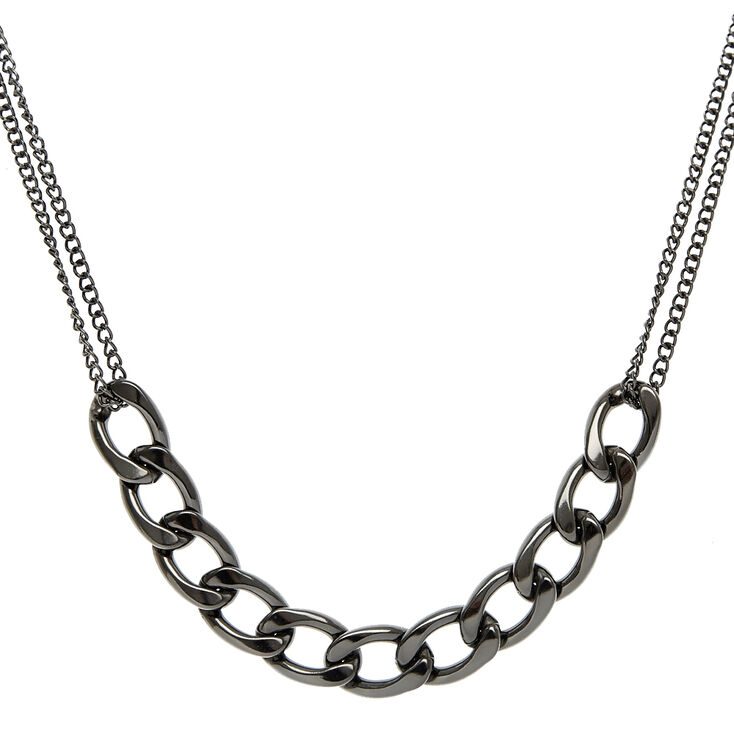 Hematite Glam Chain Necklace,