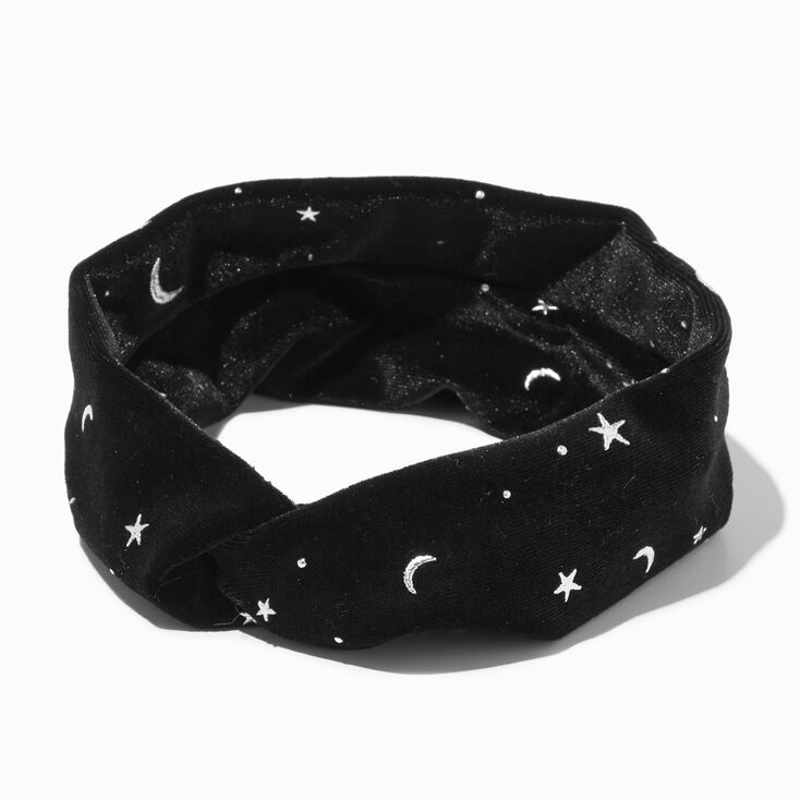 Black Velvet Celestial Twisted Headwrap,