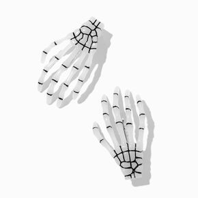 Skeleton Hands Glow in the Dark Hair Clips - 2 Pack,