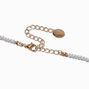 Gold-tone Wire Flower Faux Pearl Pendant Necklace ,
