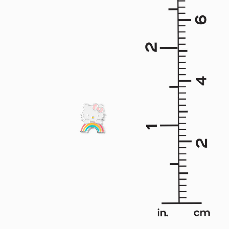 Sterling Silver Hello Kitty&reg; and Friends Hello Kitty&reg; Icing Exclusive Rainbow Enamel Stud Earrings,