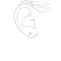 Gold Cubic Zirconia Graduated Round Stud Earrings - 3 Pack,