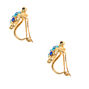 Gold Turtle Clip On Stud Earrings,