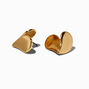 Gold-tone 3D Heart Stud Earrings ,