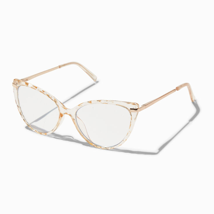 Solar Blue Light Reducing Tan Swirl Clear Lens Frames,