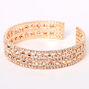 Rose Gold Rhinestone Infinity Disco Cuff Bracelet,