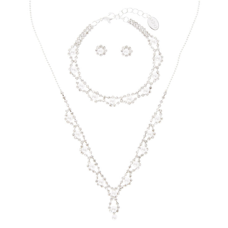 3 Piece Pearl & Crystal Set,