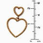 Gold-tone Twist Heart 2&#39;&#39; Drop Earrings,