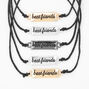 Mixed Metal Script Plated Adjustable Friendship Bracelets - 5 Pack,