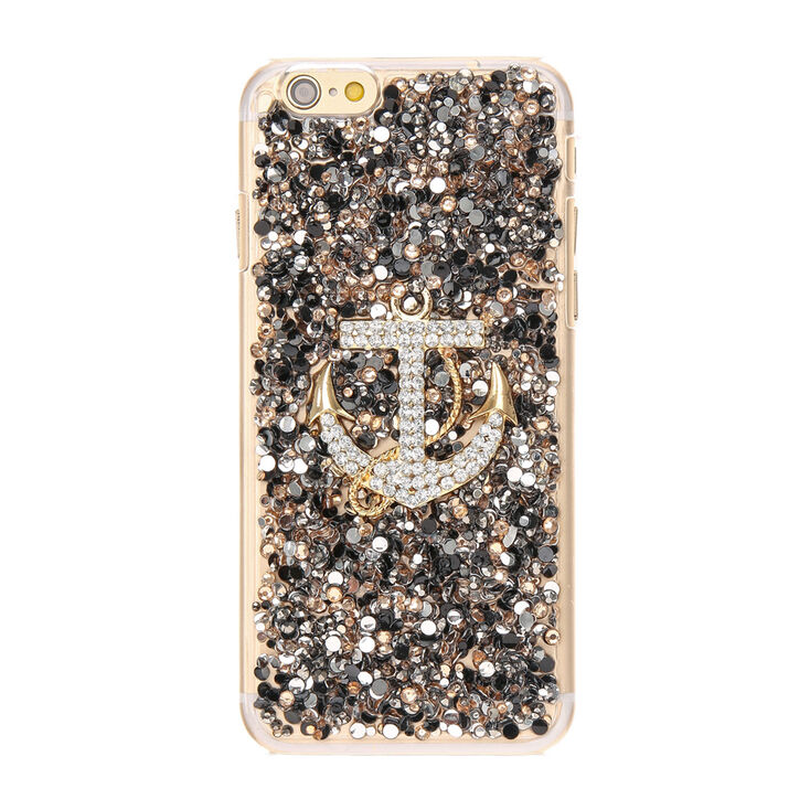 Crystal Embellished Anchor Phone Case - Fits iPhone 6/7/8 Plus,