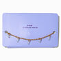 Gold-tone Cubic Zirconia Confetti Chain Anklet,