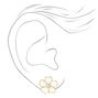 Embellished White Flower Clip-On Stud Earrings,