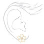 Embellished White Flower Clip On Stud Earrings,