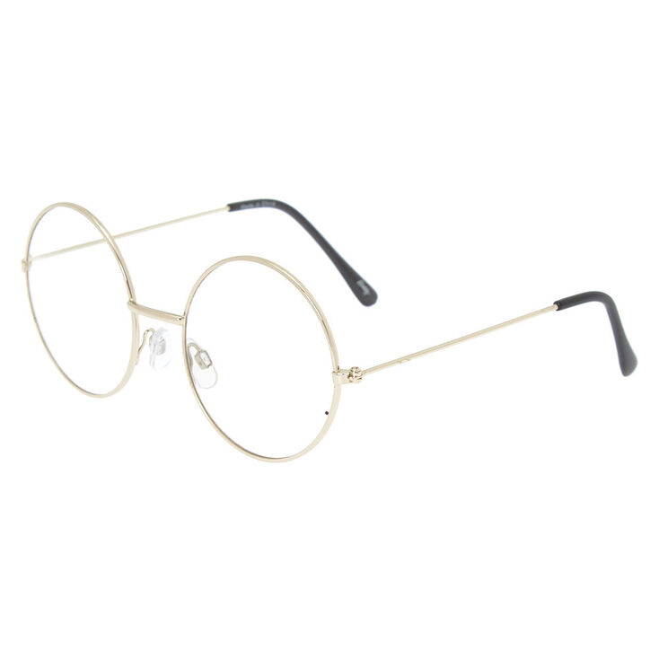 Silver Round Clear Lens Frames,