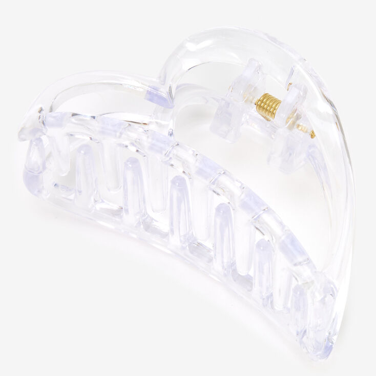 Clear Transparent Medium Heart Hair Claw,