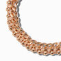 Gold-tone &amp; Tan Chunky Woven Chain Bracelet,