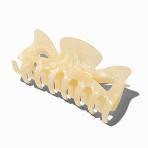 Ivory Marble Large Hair Claw,