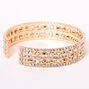 Rose Gold Rhinestone Infinity Disco Cuff Bracelet,