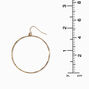 Gold 1&#39;&#39; Circle Hoop Drop Earrings,