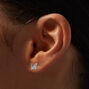 Cubic Zirconia Butterfly Outline Stud Earrings,