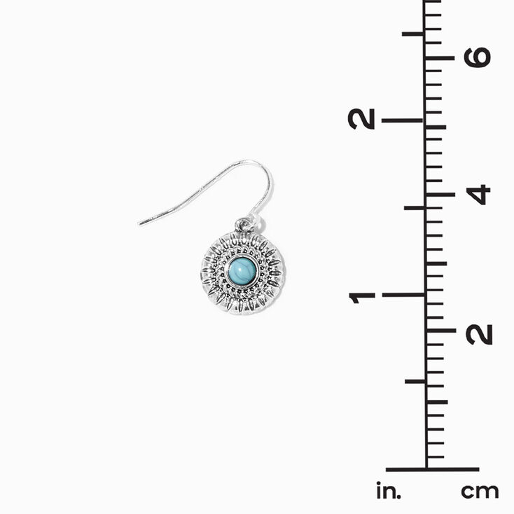Filigree Turquoise 1&quot; Drop Earrings,