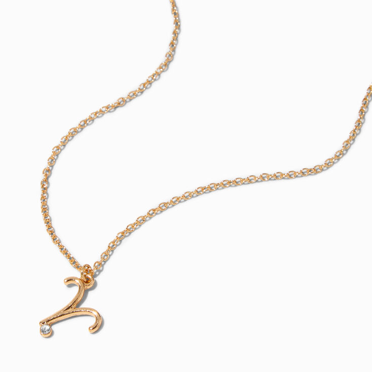 Gold-tone Zodiac Symbol Pendant Necklace - Aries,
