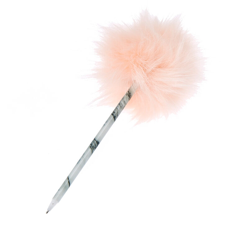 Pink Faux Fur Pom Pen,