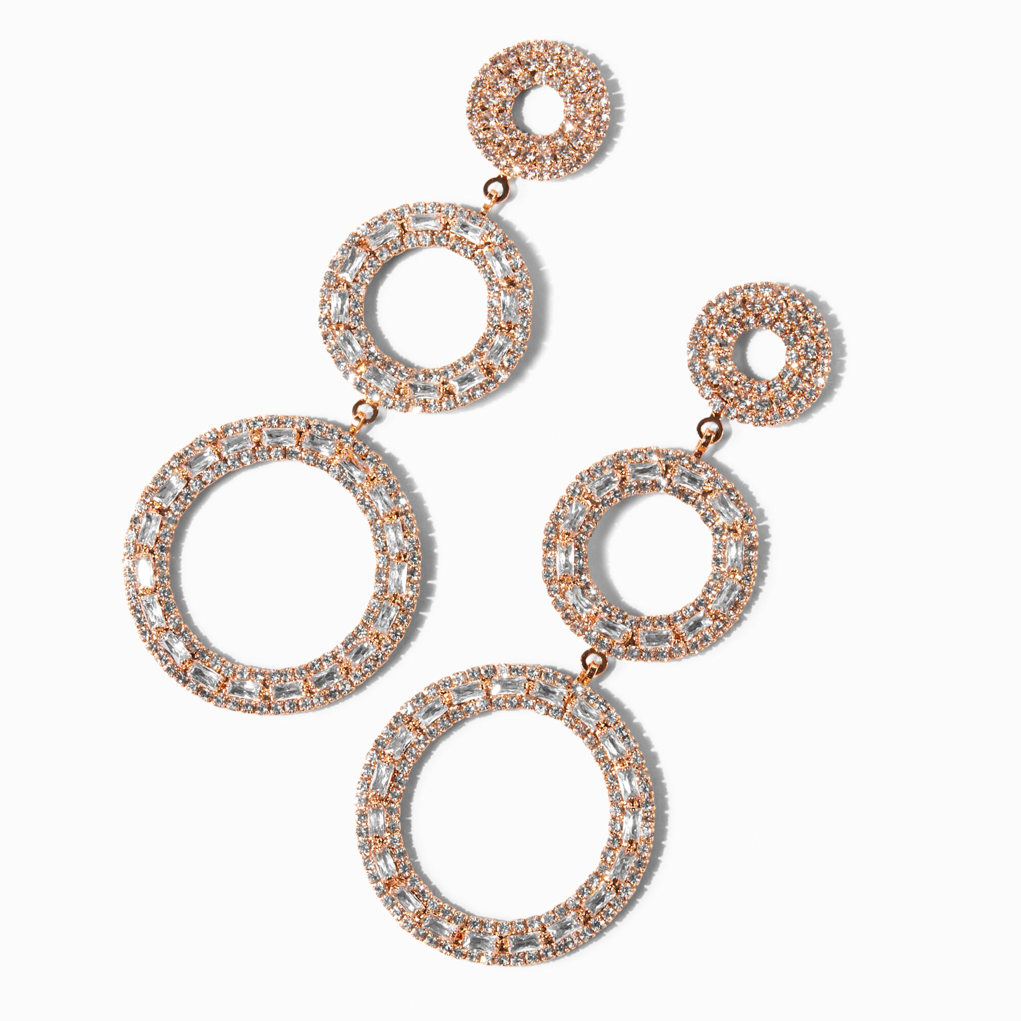 Circle 2025 rhinestone earrings