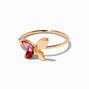 Pink Butterfly Gold-tone Ring Set - 5 Pack,