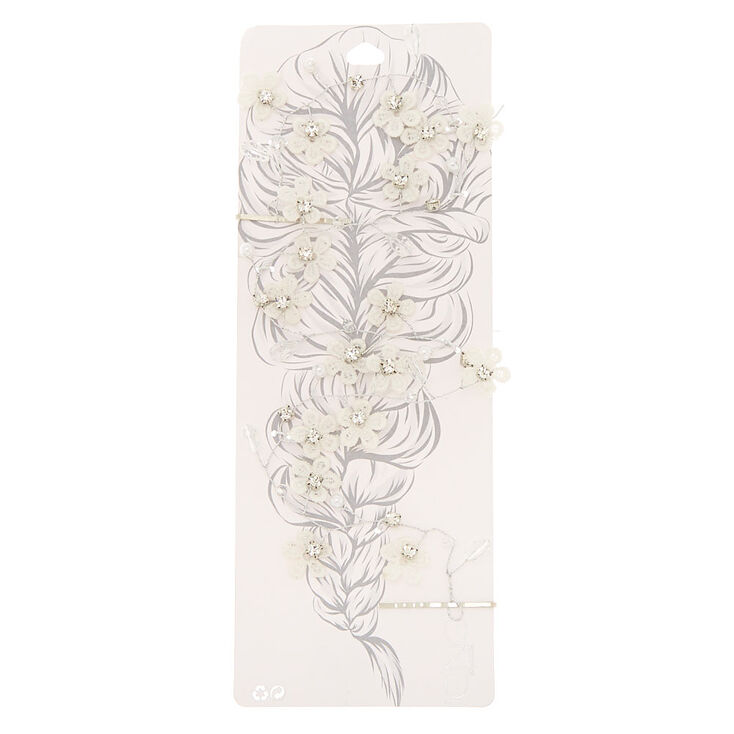 Crochet Floral Hair Vine - White,