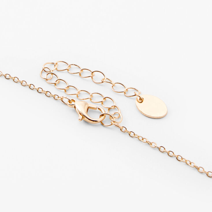 Gold Gothic Zodiac Pendant Necklace - Taurus,