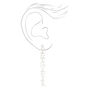 Silver 2&quot; Angel Old English Script Drop Earrings,