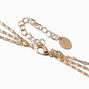 Gold-tone Cubic Zirconia Multi-Strand Y-Neck Necklace,